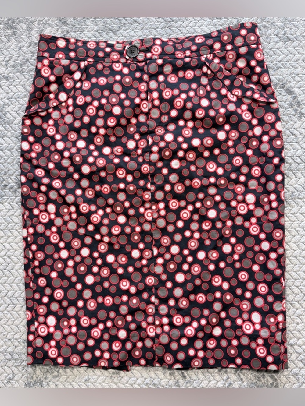 Marc Jacobs Vintage Geometric Circle Print Pencil Skirt Size 10